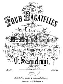 Partition complète, 4 Bagatelles, Op.30, Szemelényi, Ernest