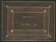 Partition violons II, Arianna, Ristori, Giovanni Alberto