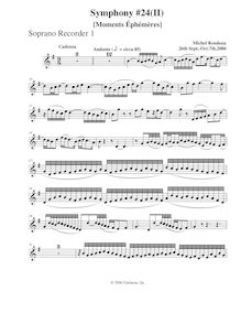Partition Descant enregistrement  1, Symphony No.24, C major, Rondeau, Michel