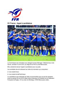 XV de France : l appel à la succession de PSA est lancé