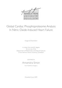 Global cardiac phosphoproteome analysis in nitric oxide-induced heart  [Elektronische Ressource] / submitted by Annamária Simon