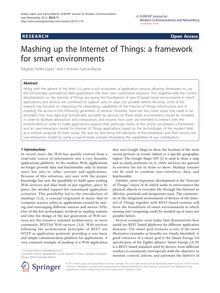 Mashing up the Internet of Things: a framework for smart environments