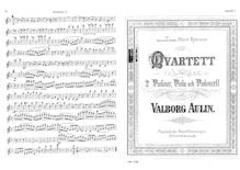 Partition parties complètes, corde quatuor No.1, F major, Aulin, Valborg