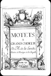 Partition Grands Motets, Tome XV, Grands Motets, Cauvin collection