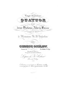 Partition parties complètes, corde quatuor No.28, Onslow, Georges