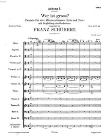 Partition complète, Wer ist gross, D.110, Schubert, Franz