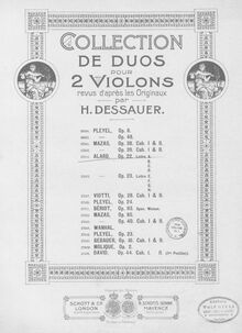 Partition No.1, 3 Duos élémentaires, Alard, Jean Delphin