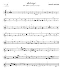 Partition ténor viole de gambe 3, octave aigu clef, Madrigali a 5 voci, Libro 1 par Orindio Bartolini