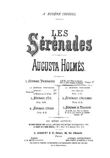 Partition , Sérénade printanière (B major: baryton ou contralto), Les sérénades