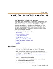Attunity SQL Server-CDC for SSIS Tutorial