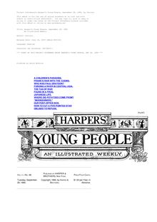 Harper s Young People, September 28, 1880 - An Illustrated Weekly