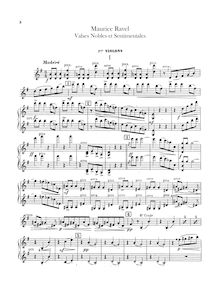 Partition violons I, Valses nobles et sentimentales, Ravel, Maurice
