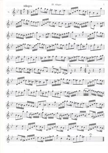 Partition , Allegro, Concerto pour cordes et continuo en G Minor, RV 154 par Antonio Vivaldi