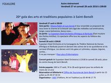 20e gala des arts et traditions populaires à Saint-Benoît