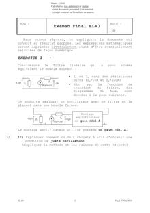 Fonctions électroniques pour l ingénieur 2003 Génie Electrique et Systèmes de Commande Université de Technologie de Belfort Montbéliard
