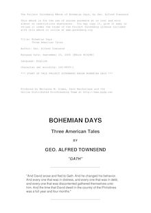 Bohemian Days - Three American Tales