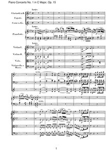 Partition , Largo, Piano Concerto No.1, C Major, Beethoven, Ludwig van par Ludwig van Beethoven