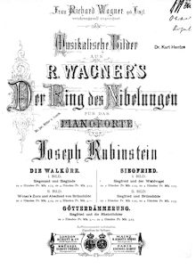 Partition complète, Musikalische Bilder from wagner s Ring des Nibelungen par Joseph Rubinstein