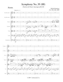 Partition , Enclos de Fleurs Sauvages, Symphony No.35, F major, Rondeau, Michel