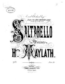 Partition complète, Saltarello, E minor, Maylath, Henry