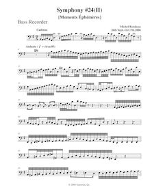 Partition basse enregistrement , Symphony No.24, C major, Rondeau, Michel