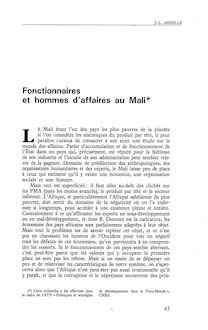 Fonctionnaires et hommes d affaires au Mali