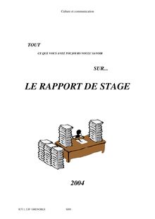Rapport de stage 2006