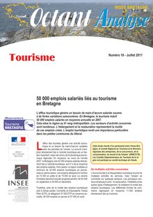 50 000 emplois salariés liés au tourisme en Bretagne (Octant Analyse n° 18)