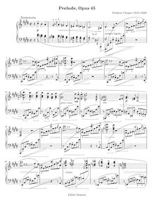 Partition complète, Prelude en C-sharp minor, C♯ minor, Chopin, Frédéric