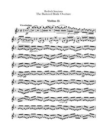Partition violons II, pour Bartered Bride, Prodaná nevěsta / Die Verkaufte Braut par Bedřich Smetana
