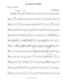 Partition basse trombone, Symphony No.29, B♭ major, Rondeau, Michel par Michel Rondeau