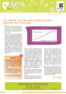 La crise en Basse-Normandie comme en France  