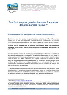 Évasion fiscale : analyse des chiffres publiés par les banques françaises