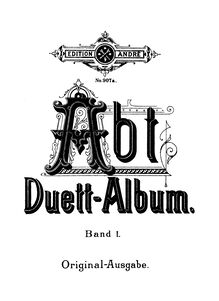 Partition Cover et Title Pages, 10 Duetten, 10 Duets, Abt, Franz