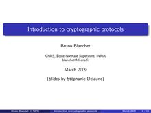 Introduction to cryptographic protocols