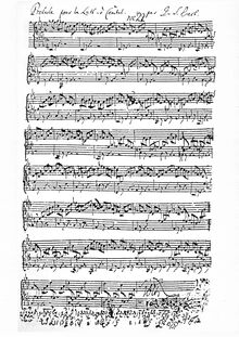 Partition complète, Prelude, Fugue et Allegro, Präludium, Fuge und Allegro par Johann Sebastian Bach
