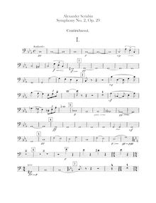 Partition Basses, Symphony No.2, C minor, Scriabin, Aleksandr
