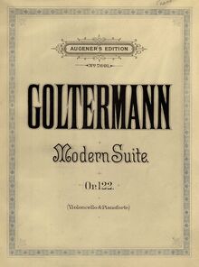 Partition couverture couleur, moderne , Op.122, Goltermann, Georg