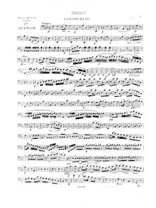 Partition violoncelle, Three corde quatuors, Trois Quatours pour Deux Violons, Alto et Violoncelle par Juan Crisóstomo de Arriaga