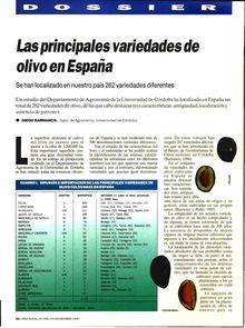 Las principales variedades de olivo en España