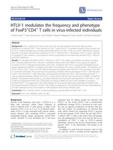 HTLV-1 modulates the frequency and phenotype of FoxP3+CD4+ T cells in virus-infected individuals