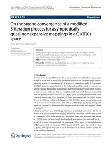 On the strong convergence of a modified S-iteration process for asymptotically quasi-nonexpansive mappings in a CAT ( 0 ) space