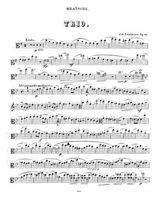 Partition viole de gambe, corde Trio, G minor, Grädener, Carl Georg Peter
