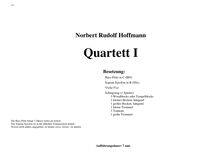 Partition Title, Quartett I, Hoffmann, Norbert Rudolf
