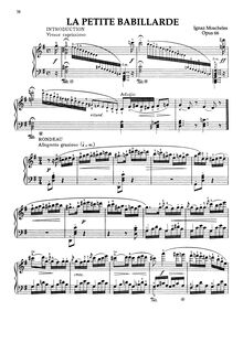 Partition complète, La Petite Babillarde, Op.66, Moscheles, Ignaz
