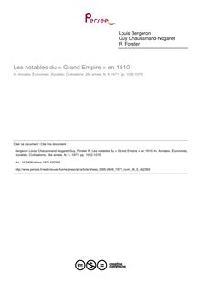 Les notables du « Grand Empire » en 1810 - article ; n°5 ; vol.26, pg 1052-1075