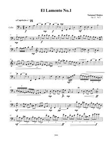 Partition Lamento 1, Three Lamentos, Op.12, Mojica, Natanael