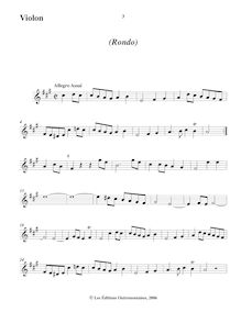 Partition , Allegro assai - violon (flûte) , partie, 6 sonates pour clavecin