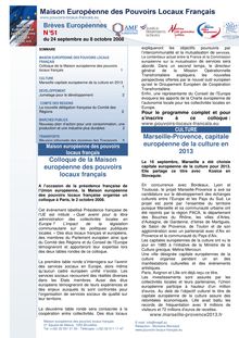 Version imprimable en PDF - Brèves Européennes N°51 Colloque de la ...