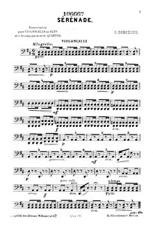 Partition violoncelle, Petite , Borodin, Aleksandr